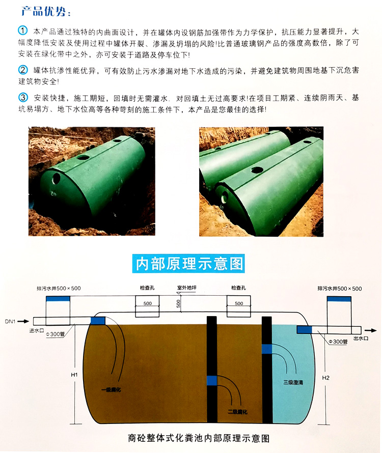 芦溪玻璃钢化粪池